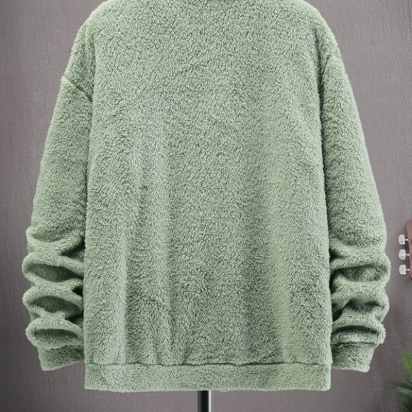 Green Mens Teddy Jacket - Picture 4 of 7